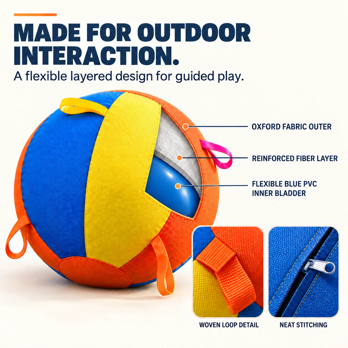 Durable outer cover and inner ball construction