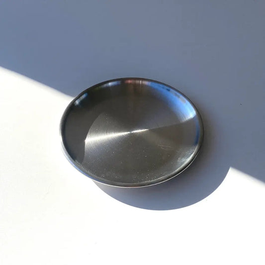 5.5" Stainless Steel Candle Plate | Small Decorative Coaster & Wax Tray