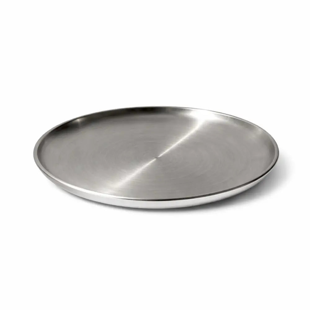 8" Stainless Steel Candle Plate | Decorative Coaster & Wax Tray