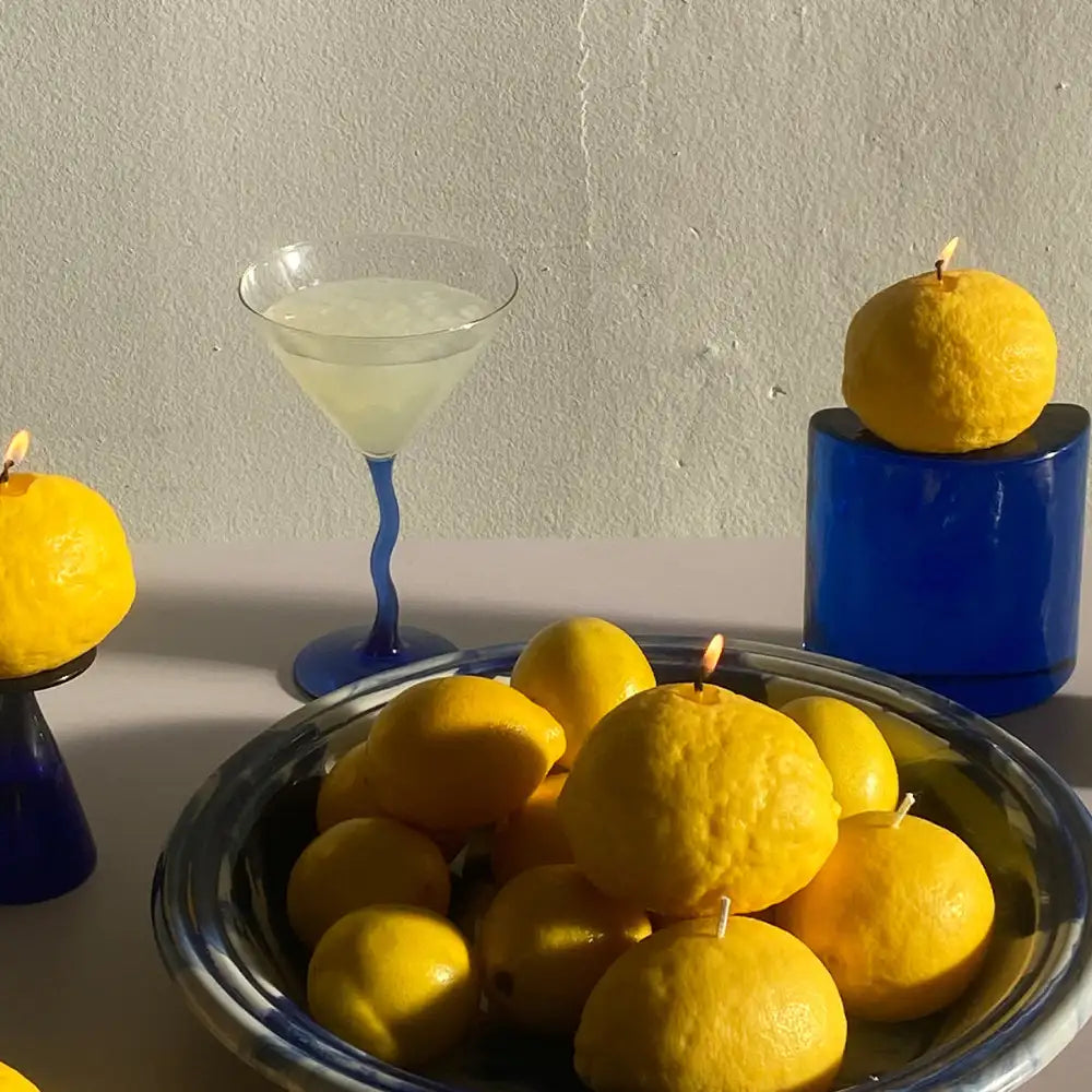 NYVOSE sculptural lemon candle mystery gift