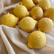 Yellow Lemon Candles (Set of 3) | Fresh Zesty Citrus Scented