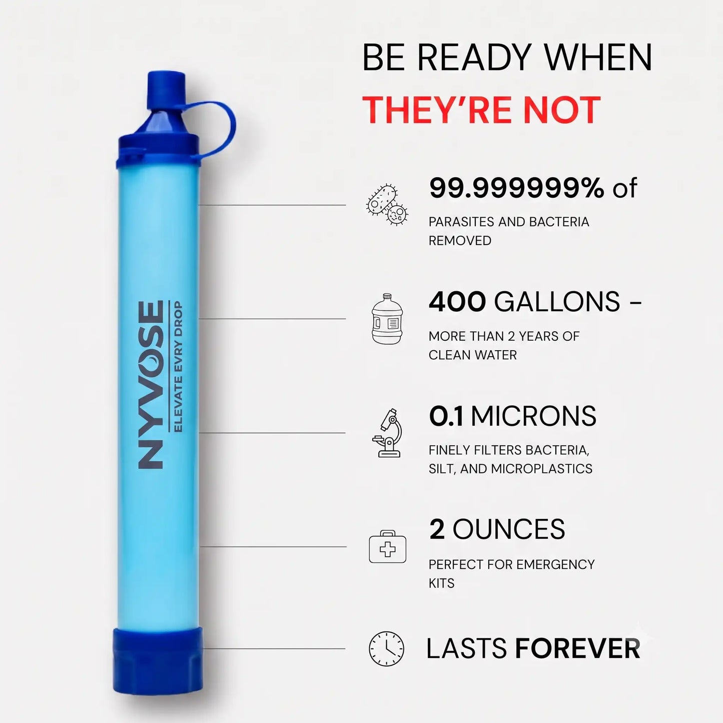 PURA-T1 Emergency Water Filter System (400 Gallons)