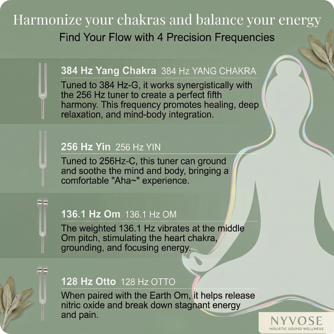 Holistic Tuning Fork Set: Calm, Focus & Flow