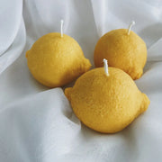Yellow Lemon Candles (Set of 3) | Fresh Zesty Citrus Scented