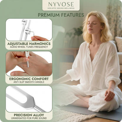 Holistic Tuning Fork Set: Calm, Focus & Flow