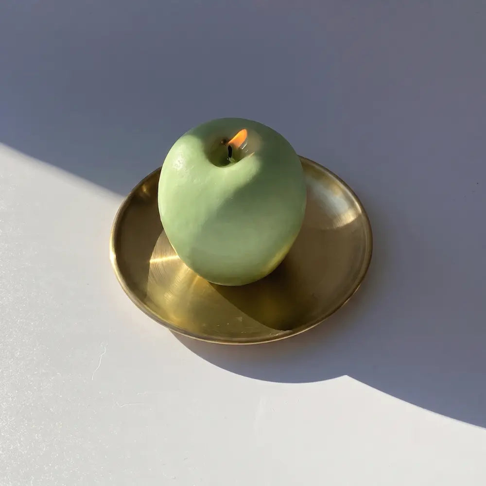 5.5" Stainless Steel Candle Plate | Small Decorative Coaster & Wax Tray